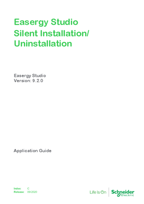 Bild von Easergy Studio Silent Installation/ Uninstallation