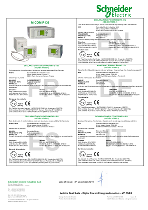 的映像 Declaration of conformity P139 ATEX