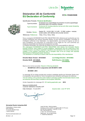 Image of EU Declaration of Conformity Schneider Electric
