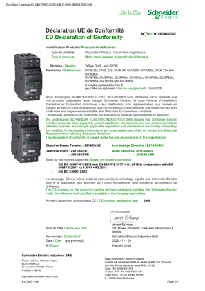 的映像 EU Declaration TeSys GV3L