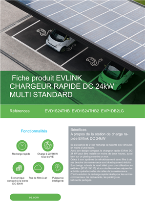 Immagine di Fiche produit chargeur rapide EVlink DC24 Multi-Standard