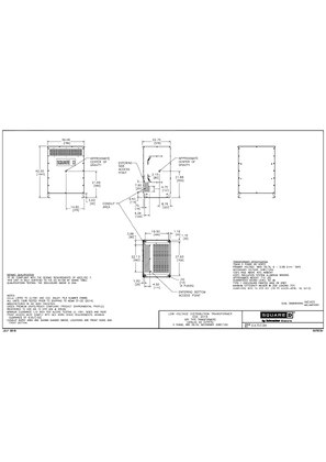 Image of LV Distrib TRANSFO DOE 2016 DRY TYPE TRANSFO CATALOG NO EX75T3H Dimensions