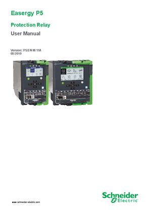 Image of Easergy P5 Protection Relay User Manual