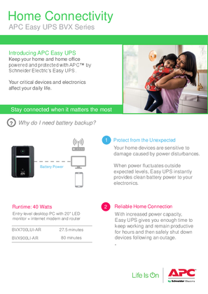 Obrázek Easy UPS BVX-AR Brochure
