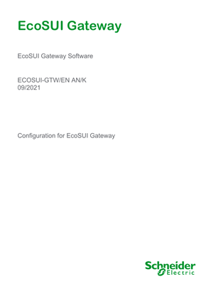 Imagem de EcoSUI Gateway Software Configuration User Guide