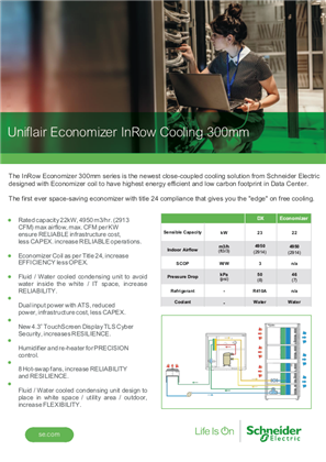 Obrázek Uniflair Economizer InRow Cooling 300mm_3in1 One Pages_Brochure_EN
