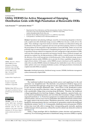 Image of Utility DERMS for Active Management of Emerging Distribution Grids with High Penetration of Renewable DERs