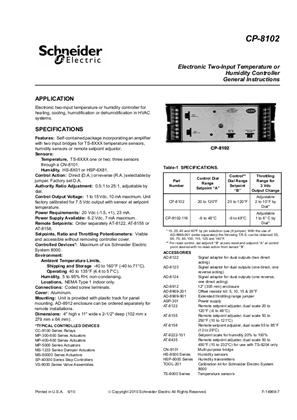 Image of CP-8102 Electronic Two-Input Temperature or Humidity Controller