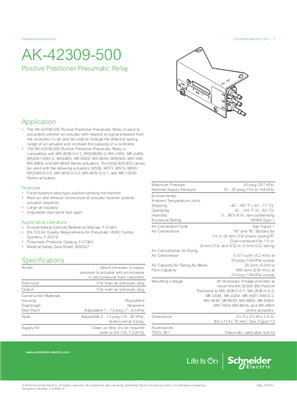 Image of AK-42309-500 Positive Positioner Pneumatic Relay General Instructions