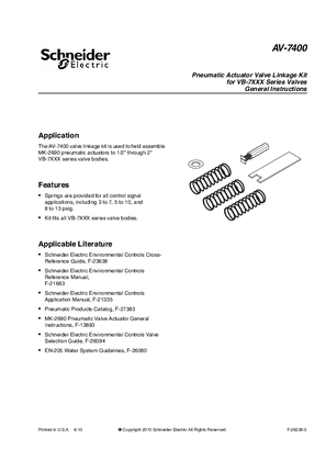 Image of AV-7400 Pneumatic Actuator Valve Linkage Kit