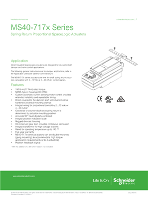 Bild av MS40-717X Series SmartX Actuators Spring Return Proportional