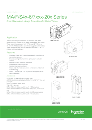 Image of MX4X-6XXX-20X Series, MX4X-7XXX-20X Series SmartX Actuator / Linkage Assemblies for Globe Valves