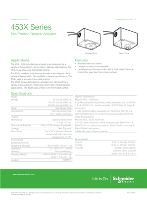 Imagen de Erie 453X Series Two-Position Damper Actuator