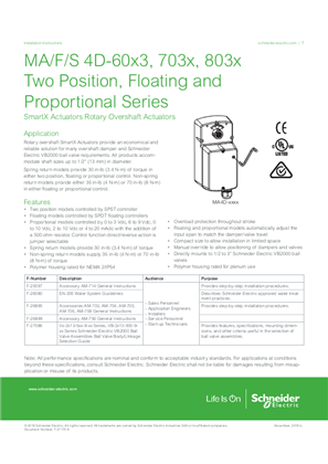 Image of MA4D-NNNN-NNN Two Position Series, MF4D-NNNN-NNN Floating Series, MS4D-NNNN-NNN Proportional Series, SmartX Actuators Rotary Overshaft