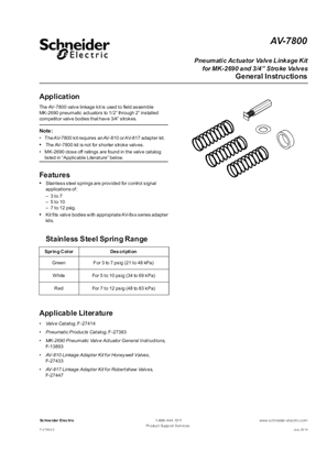 Image of AV-7800 Pneumatic Valve Actuator Linkage Kit for MK‑2690 and 3/4” Stroke Valves