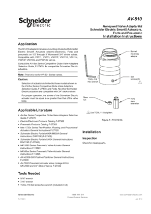 Image of AV-810 Valve Adapter Kit for SmartX Actuators