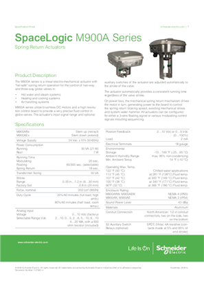 Image of SpaceLogic M900A Series Spring Return Actuators Specification Sheet