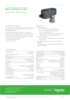 Image of MG350S-24F SmartX Globe Valve Actuator Specification Sheet
