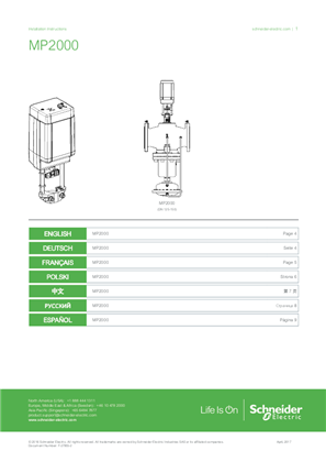 Imagen de MP2000 Installation Instructions