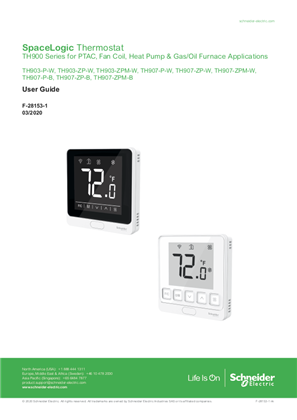 Image of TH900 Series Thermostat - User Guide