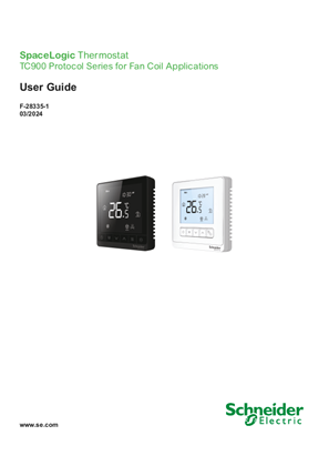 Image of SpaceLogic Thermostat - TC900 Protocol Series for Fan Coil Applications - User Guide