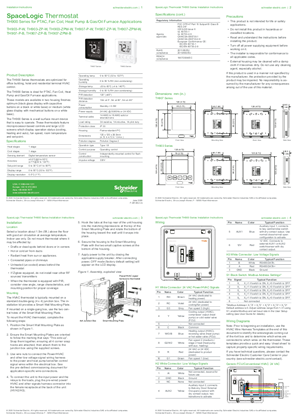 Image of SpaceLogic Thermostat - TH900 Series Thermostat - Installation Instructions