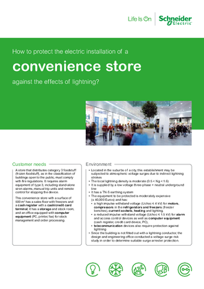 Bild von How to protect the electric installation of a convenience store against the effects of lightning ?