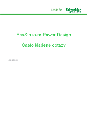 Obrázek FAQ pro program EcoStruxure Power Design