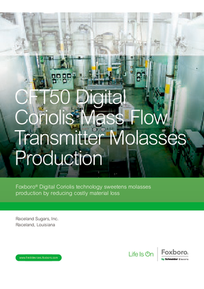 Image of Raceland Sugars - Digital Coriolis technology sweetens molasses production by reducing costly material loss