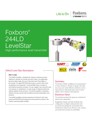 的映像 244LD LevelStar High performance level transmitter Datasheet