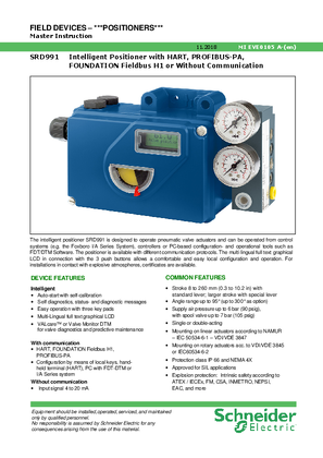 Image of SRD991 Intelligent Positioner Master Instruction