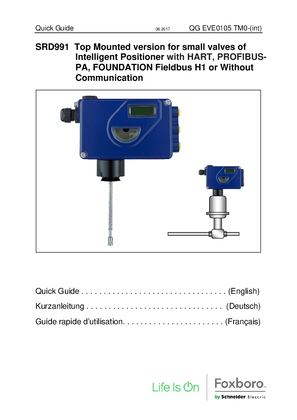Bild von SRD991 Top Mounted Quick Guide