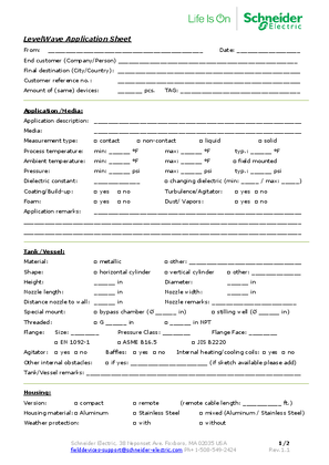 的映像 LevelWave Application Sheet - Imperial Measurements