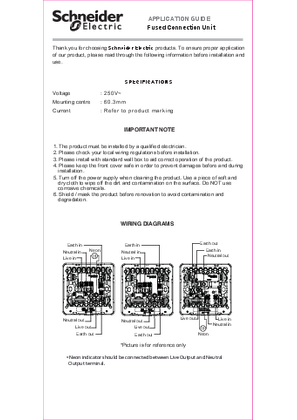 Image of use manual FSG Fused Connection Unit_English