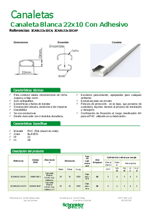 Imagen de Ficha técnica canaleta 22X10