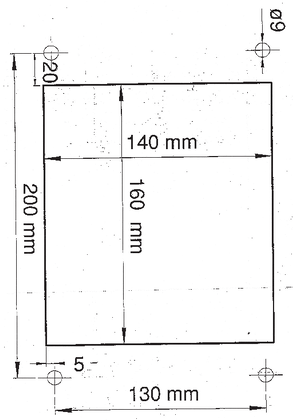 Bild von drill template for floor mounting pillar for PLM54 /65