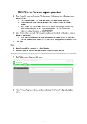 Image of PowerLogic EM3570 Series Firmware upgrade procedure