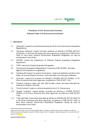Image of Flowdown of U.S. Government Contract