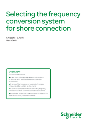 Image of Selecting the frequency conversion system for shore connection