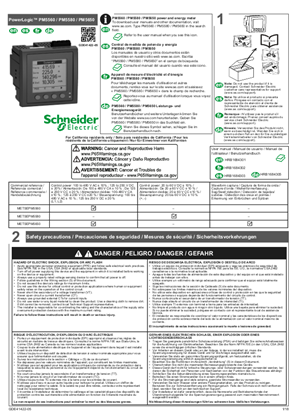Образ PowerLogic™ PM5560 / PM5580 / PM5650 - Instruction sheet