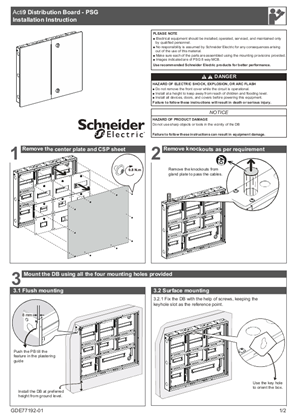 Image of Acti9 Distribution Board - PSG Installation Instruction