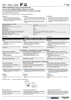 Image of SQR621U1WHW Wi-Fi Plug-in, Energy Monitoring Installation Instructions