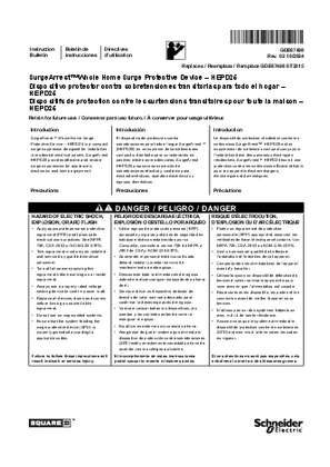 Image of SurgeArrest HEPD25 Whole Home Surge Protective Device Installation Instructions