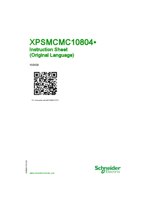 Image of XPSMCMC10804• - Instruction Sheet