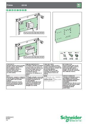 Image of Mounting Plate Vertical/Horizontal GS 63-160A - Instruction sheet