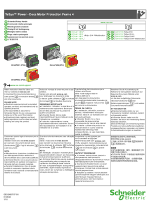 Image of TeSys Deca Motor Protection Frame 4 - Extended Rotary Handle - Instruction Sheet