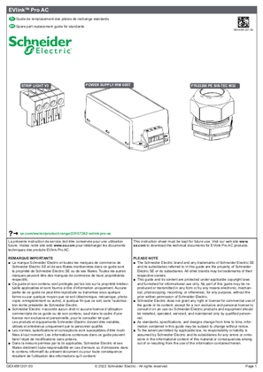 Image of EVlink Pro AC - Spare part replacement guide for standards