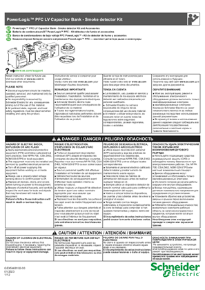 Image of PowerLogic™ PFC LV Capacitor Bank - Smoke detector Kit and Accessories- Instruction Sheet