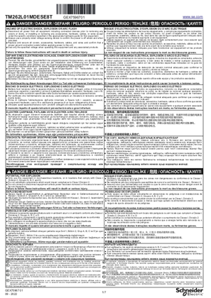 Imagen de TM262L01MDESE8T Modicon M262 Distributed PAC, hoja de instrucciones