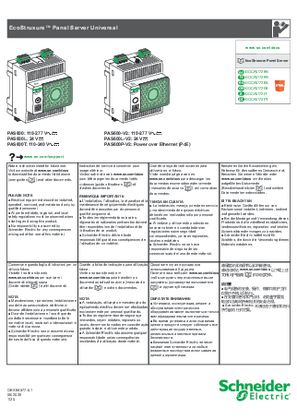 Image of EcoStruxure Panel Server Universal (PAS600 - PAS600L - PAS600P - PAS600T) - HW V1/V2 - Instruction sheet